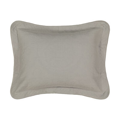 Historic Charleston King Charles Cotton Matelasse Decorative Pillow Sham, Grey
